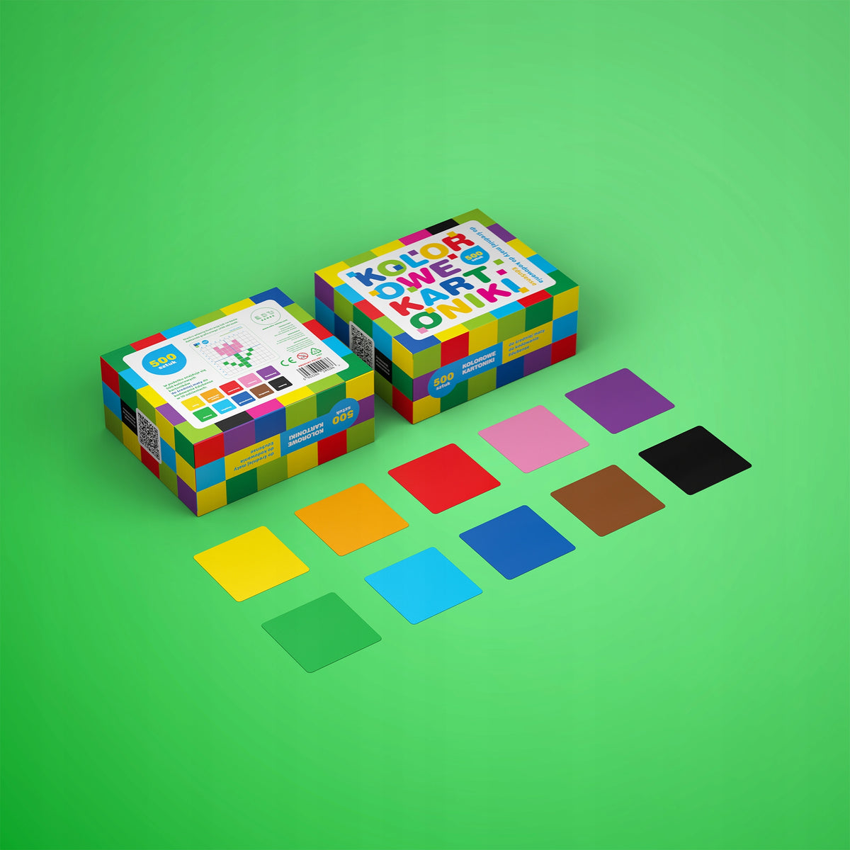 500 color cartons for medium coding mat Brand Edu Sense