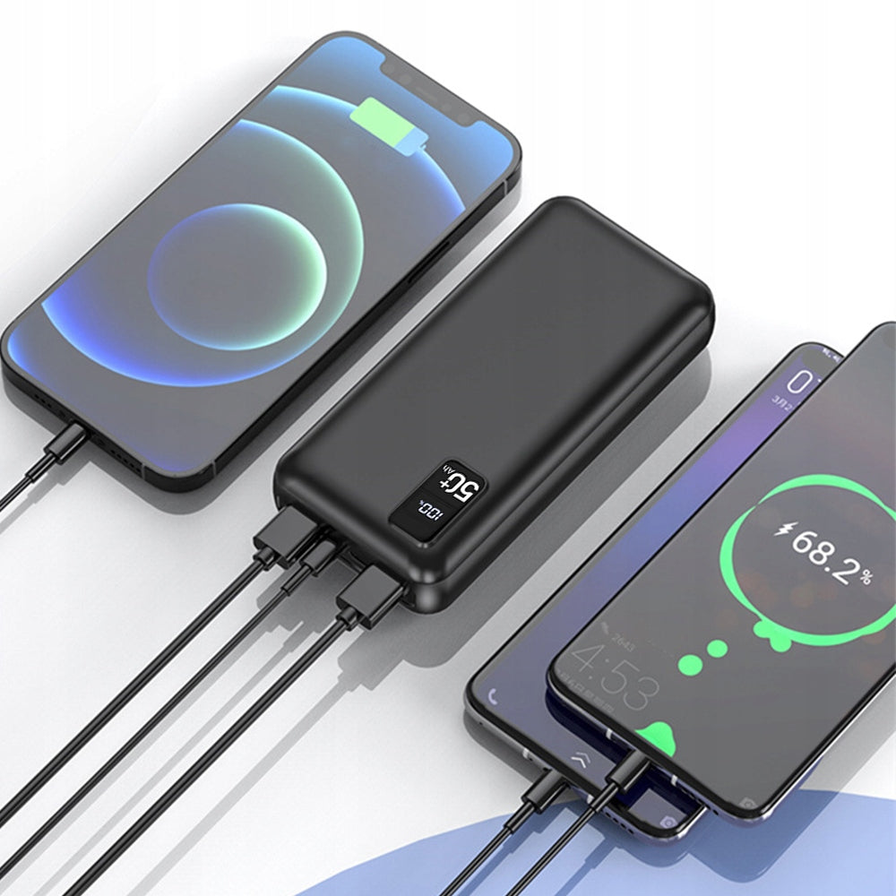 50000 mAh Powerbank, Fast Charging, USB-C, 3 Outputs & 2 Inputs LED Display Packaging status original