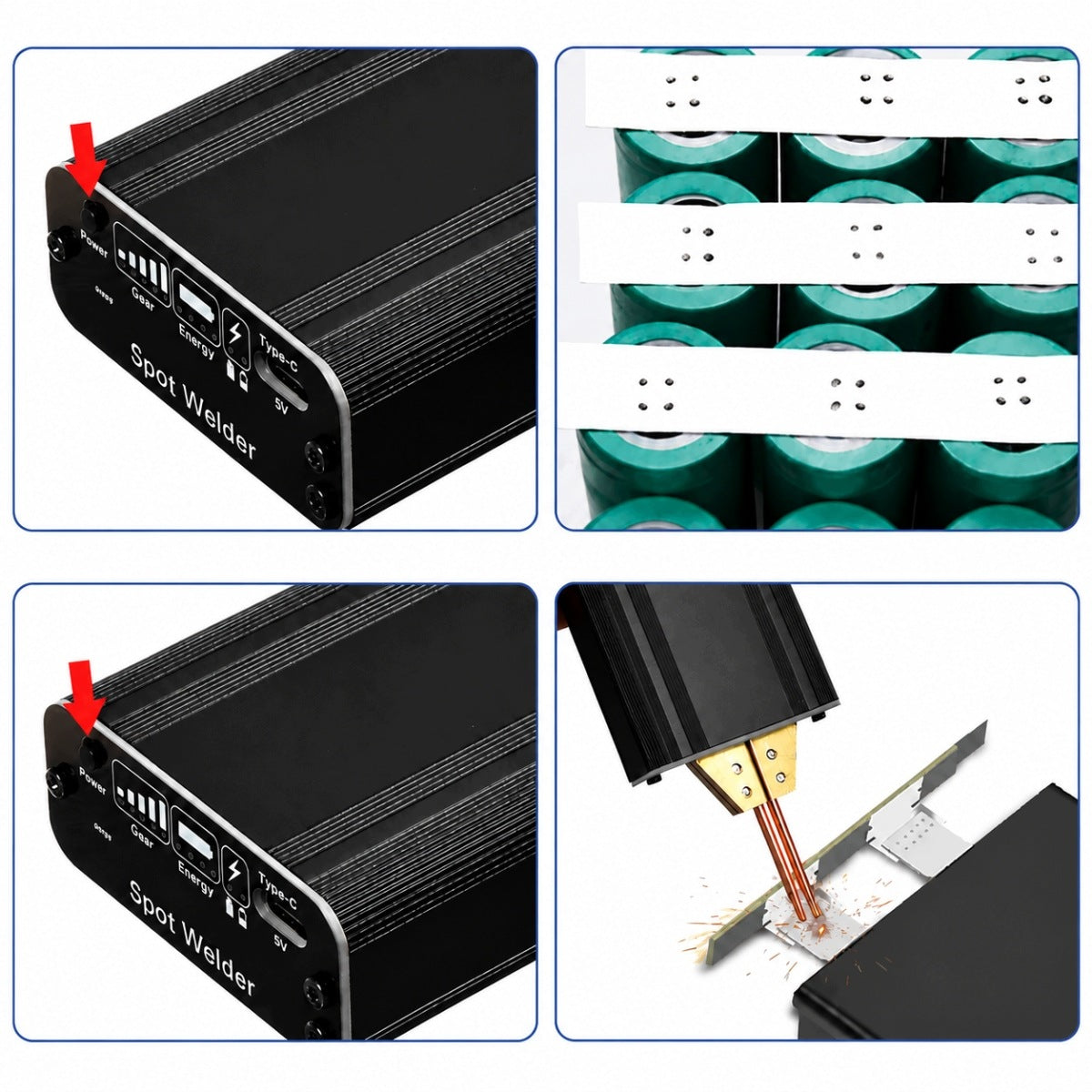 5000MAH HANDHELD SPOT WELDING MACHINE PORTABLE FOR BATTERY 18650 21700 Maximum power 650 W