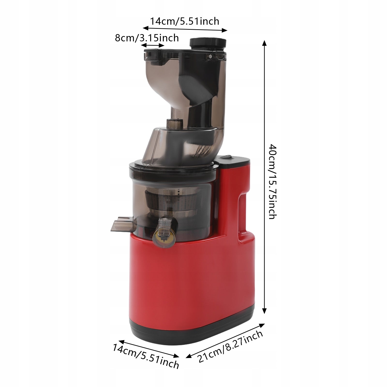 500W 400ML SLOW JUICER, MODERN RED ELECTRIC FRUIT JUICER FOR HOME KITCHEN EAN (GTIN) 751591552798