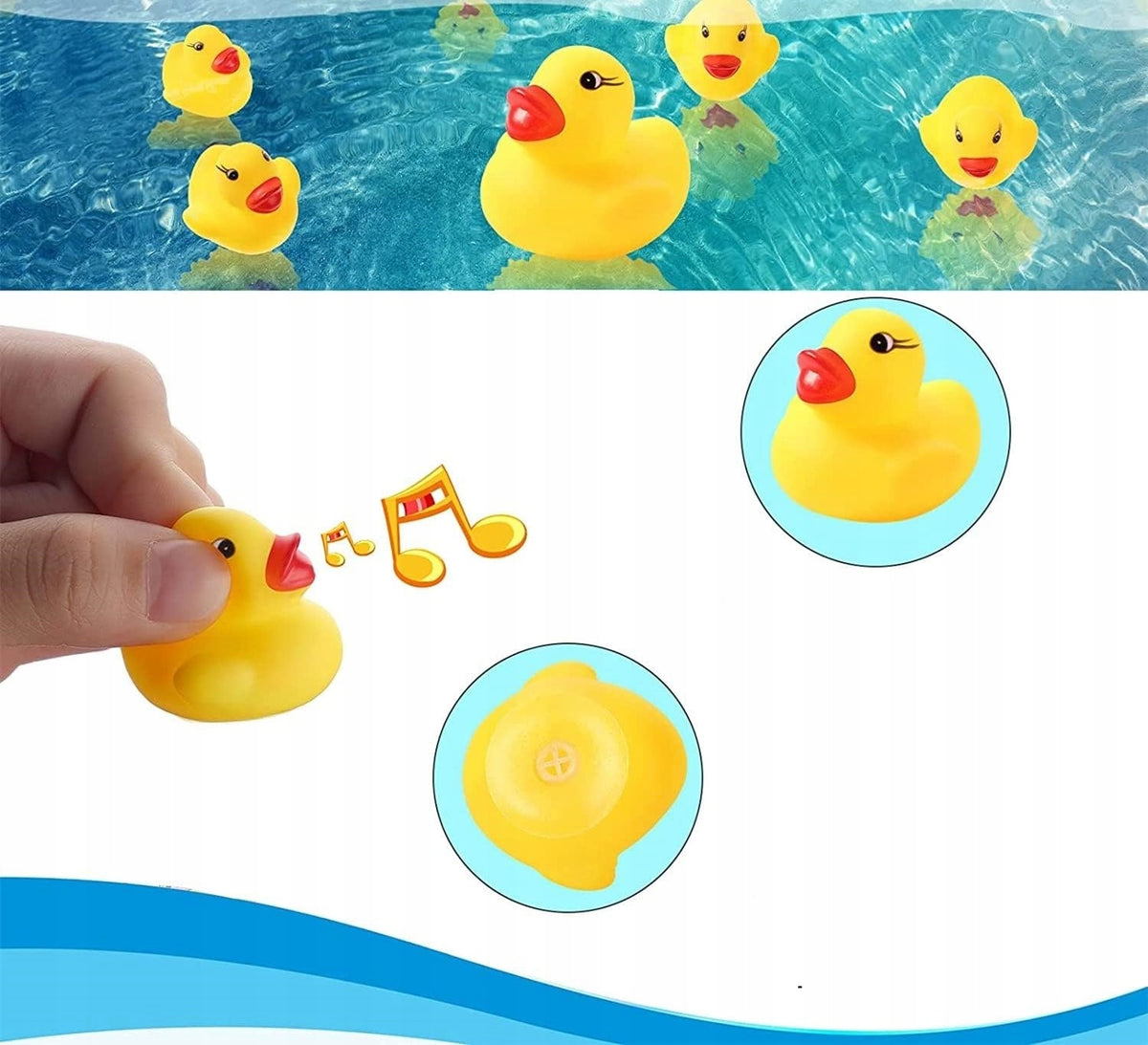 50PCS RUBBER BATH DUCKS for Kids Duck Washing TOY Manufacturer code 15-156456