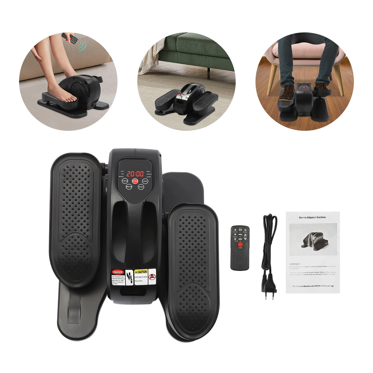 50W 110-220V UNDER DESK ELECTRIC ELLIPTICAL MACHINE WITH REMOTE CONTROL Packaging status original