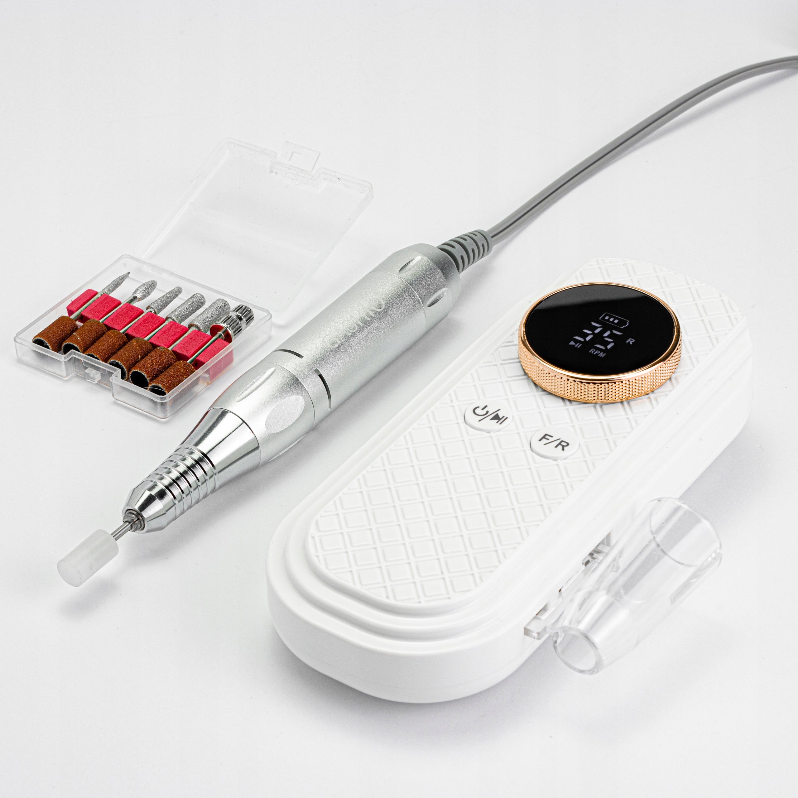 50W CORDLESS NAIL MILLING MACHINE WITH 35,000RPM USB C CUTTER SET Packaging status original