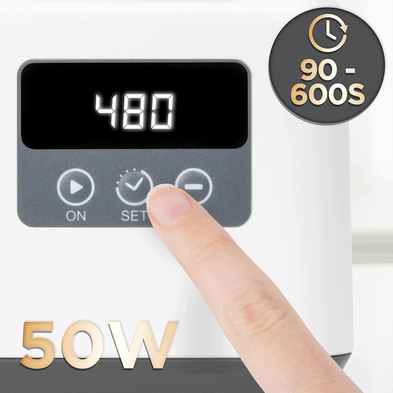 50W ULTRASONIC CLEANER FOR JEWELRY GLASSES DENTURES 600ML Kind ballpoint