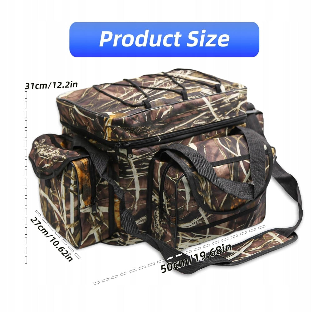 50X30X27cm FISHING BAG FOR FISHING ACCESSORIES, WITH DIVIDER, STRAW COLOR Brand no brand