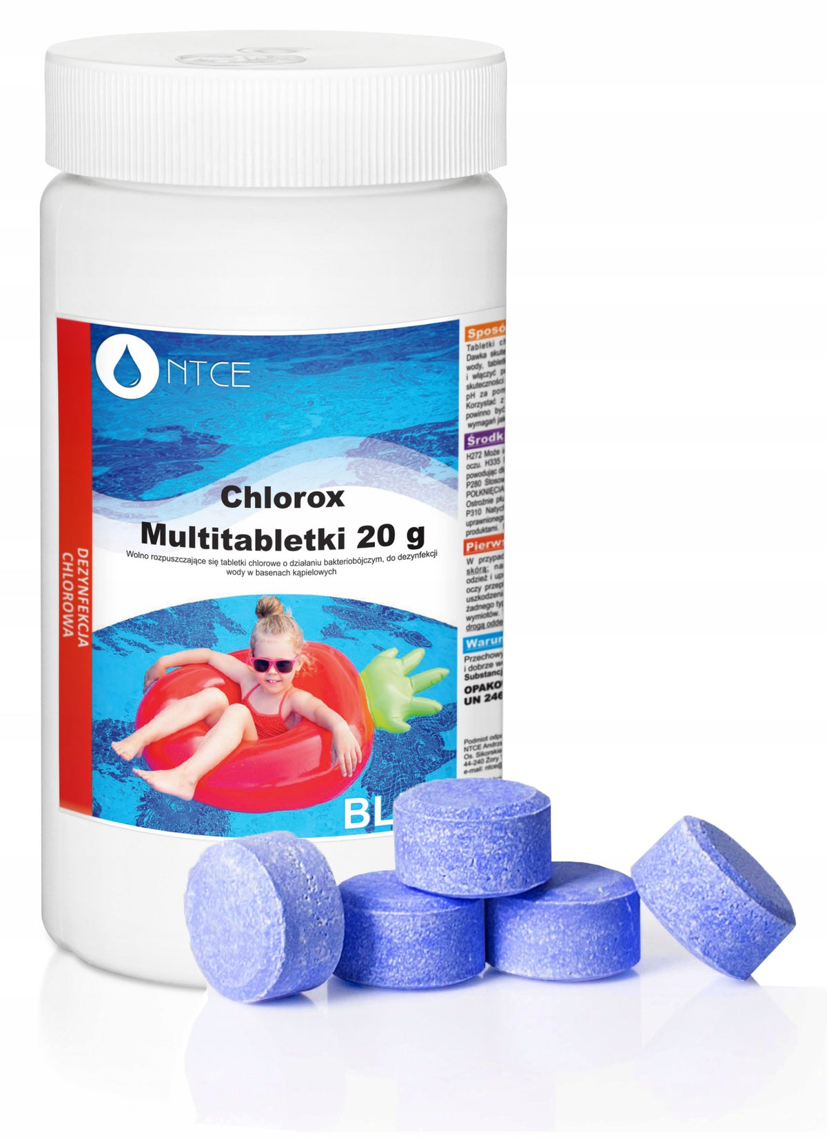 50x CHLORINE FOR POOL SPA JACUZZI CHEMISTRY POOL MULTI TABLETS 20g | 1KG Manufacturer code 5905141744712