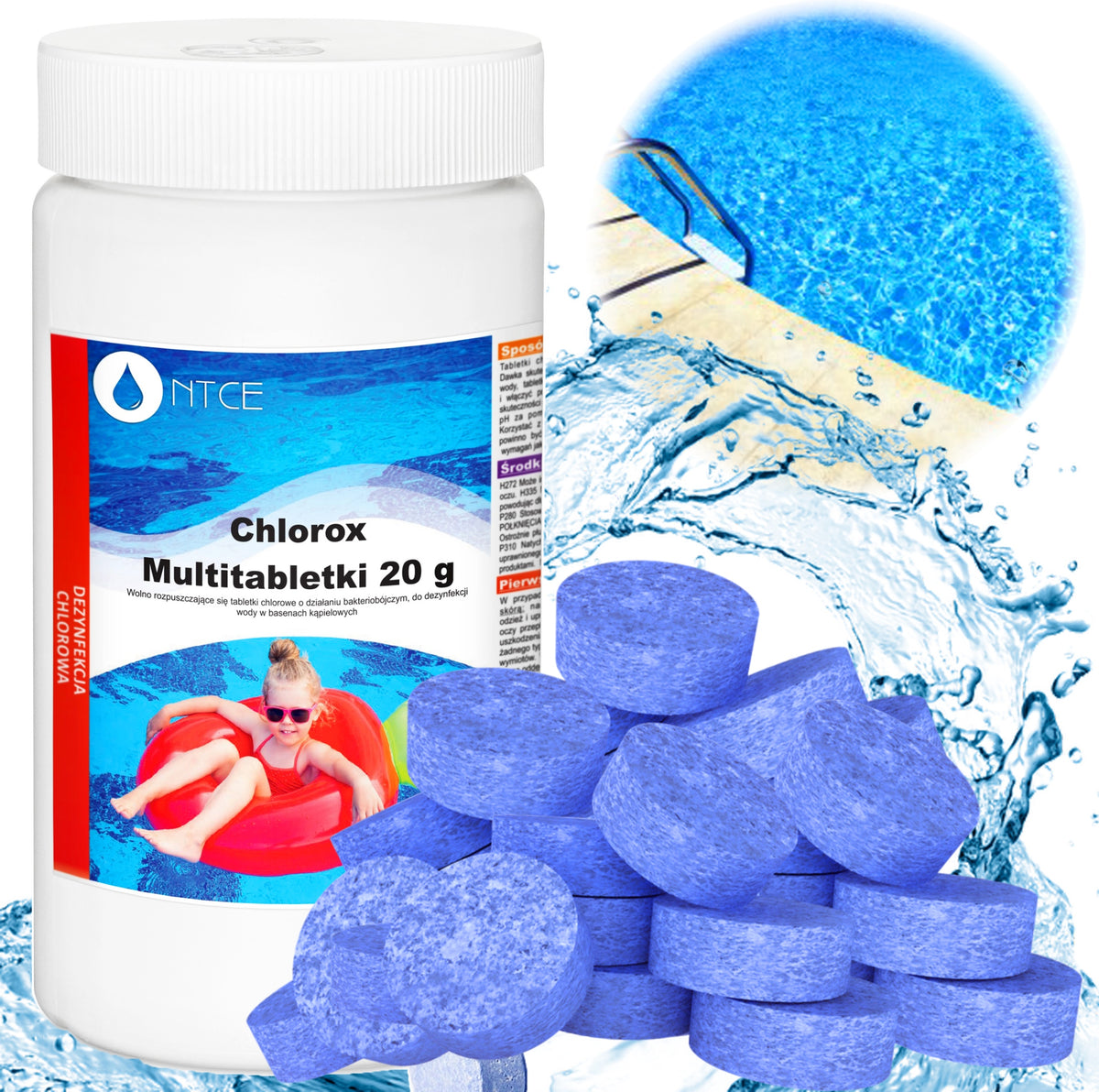 50x CHLORINE FOR POOL SPA JACUZZI CHEMISTRY POOL MULTI TABLETS 20g | 1KG