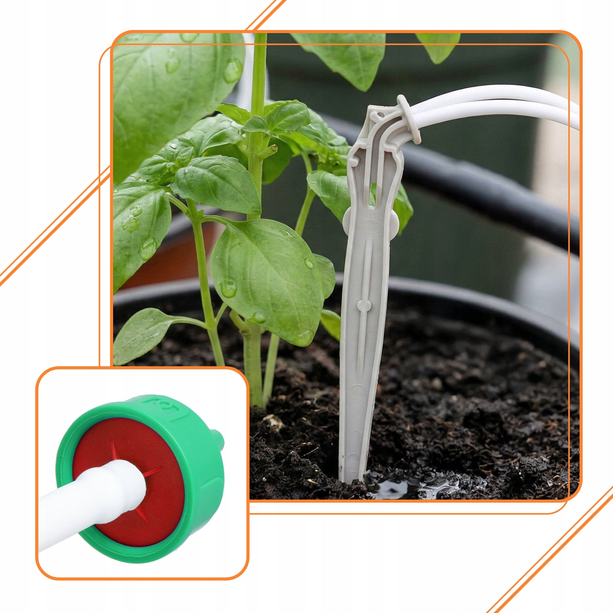50x Dropper Emitter 8 L/h Irrigation Pressure Compensation Hose YS-P Packaging status original
