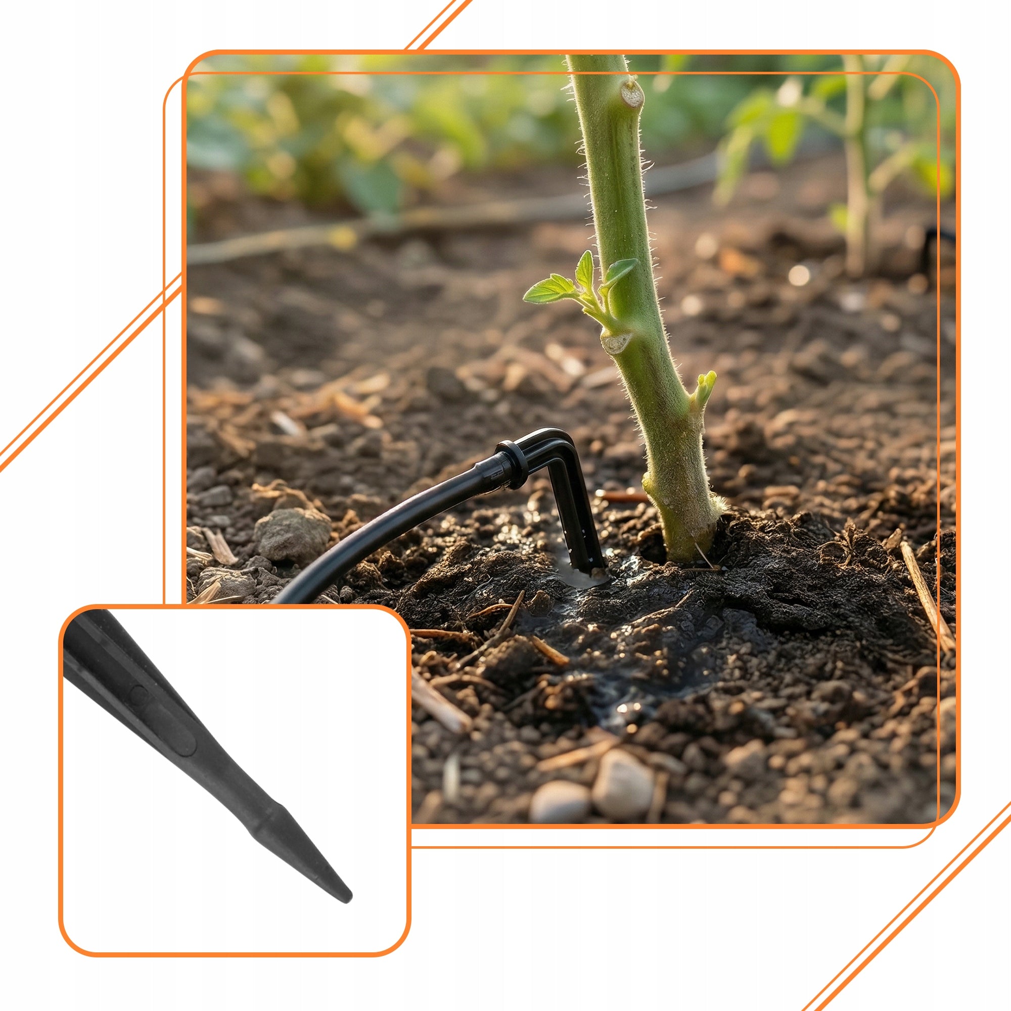 50x EMITTER STICK DROPPER 5 mm 50 cm Angle Irrigation Insert YS-P Packaging status original