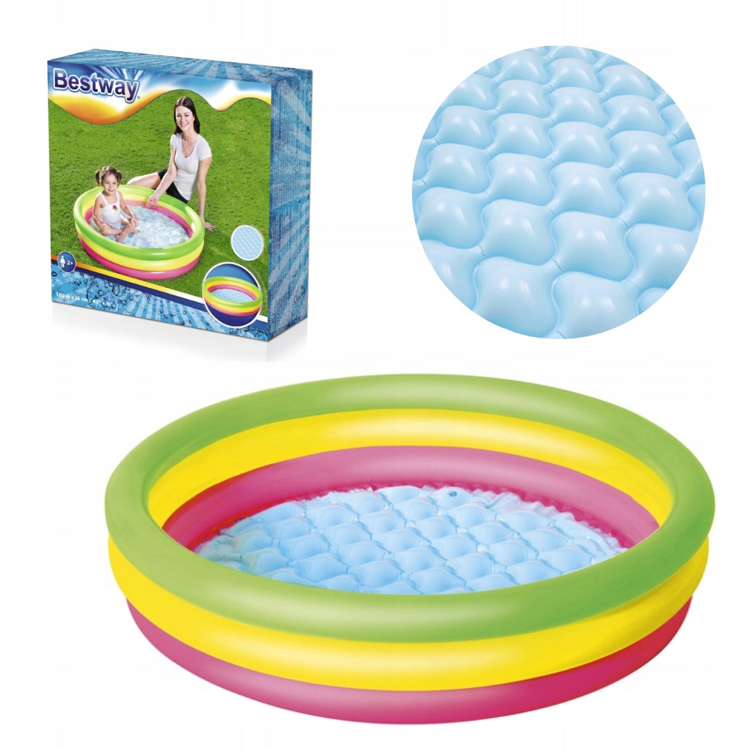 51104 Summer inflatable pool with inflatable paddling pool 102x25cm BESTWAY