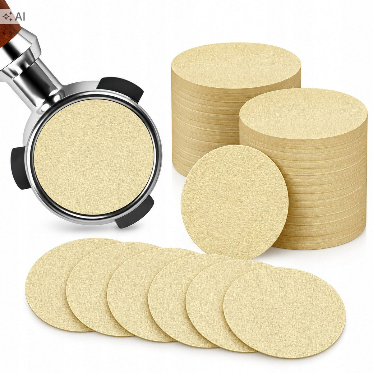51mm Round Paper Coffee Filter 400pcs Paper Filters For espr