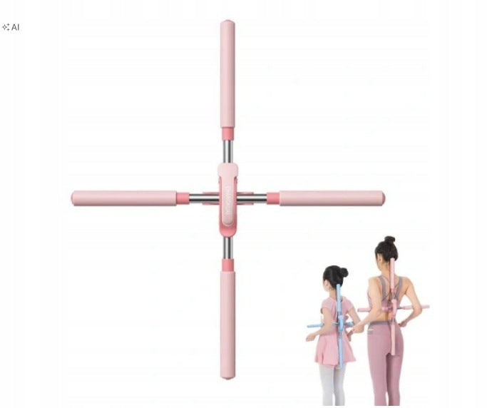 54-86CM PRACTICAL POSTURE CORRECTION TRAINING BAR PINK YOGA STICK Packaging status original
