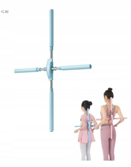 54-86CM PRACTICAL POSTURE CORRECTION TRAINING ROD Blue YOGA STICK Packaging status original