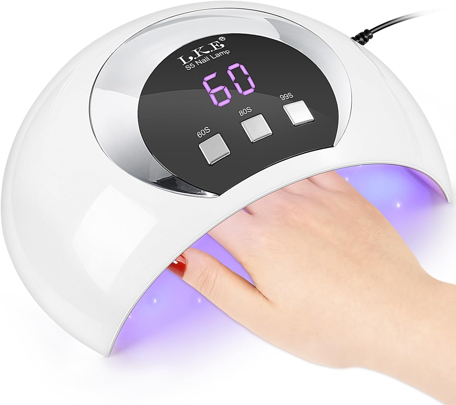 54W LED Gel Nail UV Lamp with Timer and LCD Display USB QwV