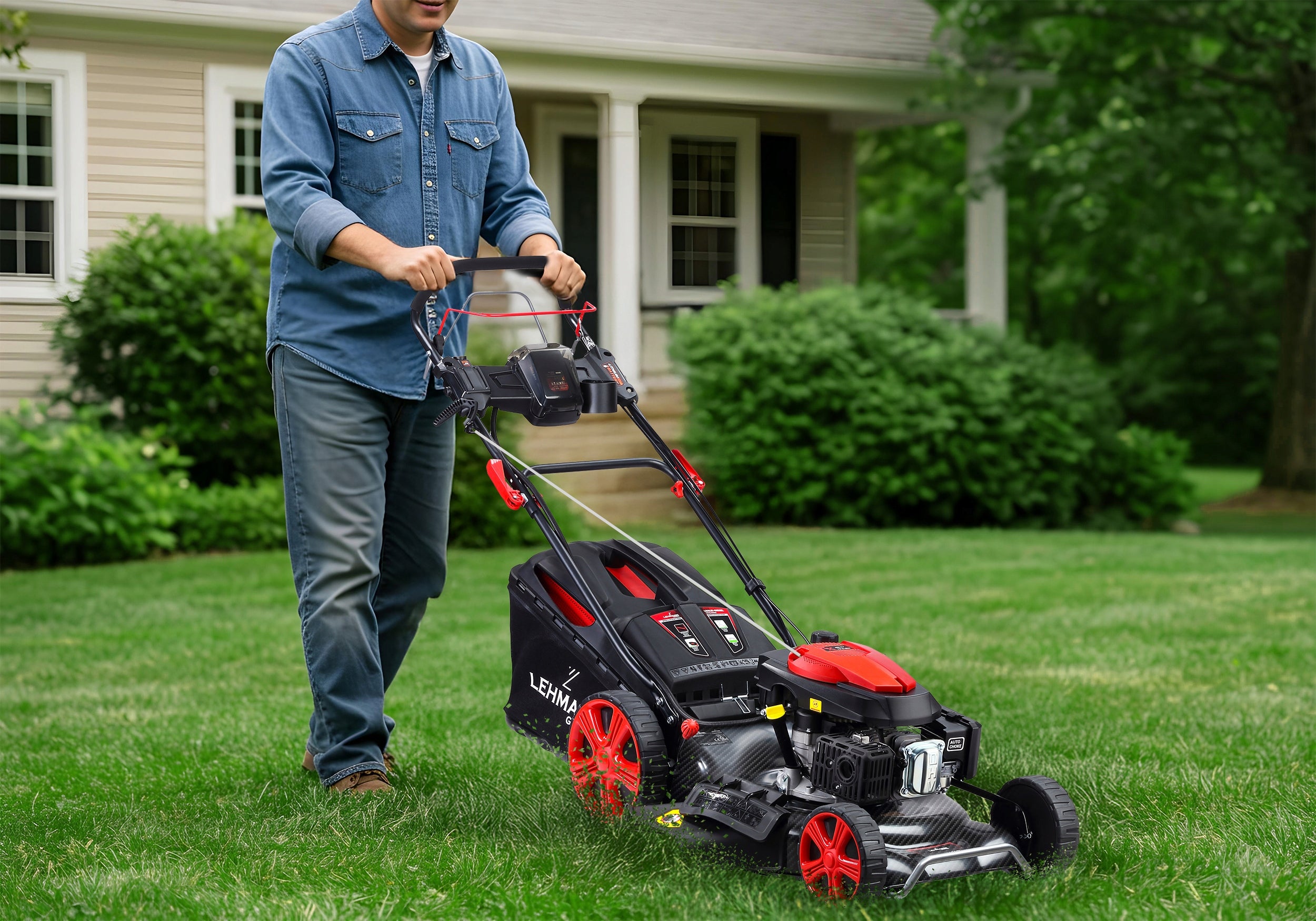 55 CM DIESEL MOWER WITH ELECTRIC DRIVE STARTER 196CC 10IN1 + OIL Packaging status original