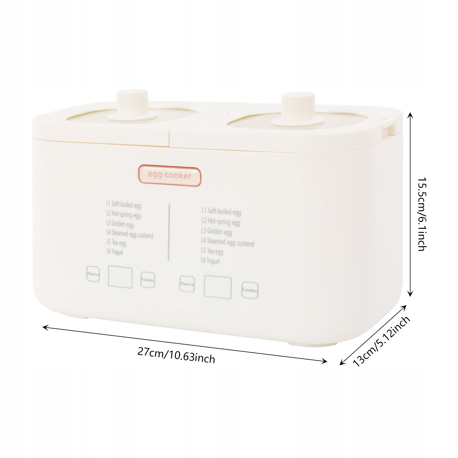 550W Egg Cooker With A Stainless Steel Bowl, 2-Pots for 8-Eggs, 220-240V EAN (GTIN) 747495455532