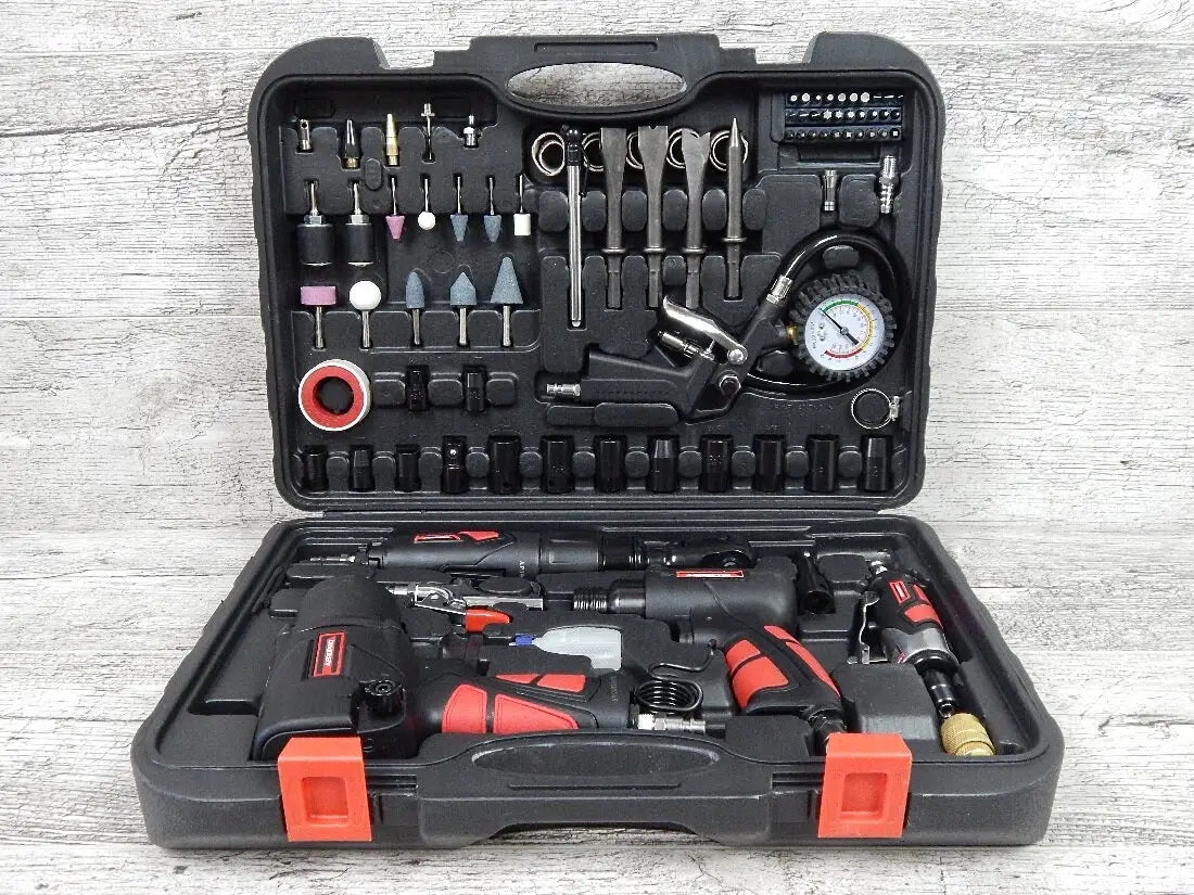 57 EL PNEUMATIC TOOL SET FOR COMPRESSOR WITH ACCESSORIES AEROPRO Packaging status original