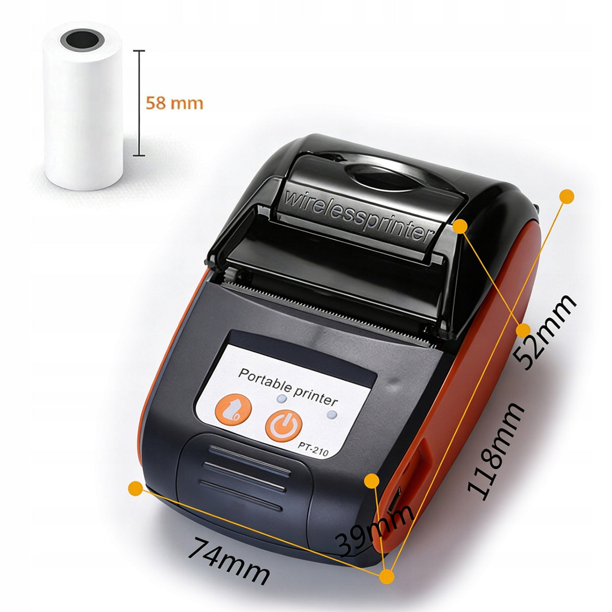 58mm Portable Wireless Thermal Bluetooth Receipt Printer Manufacturer no brand