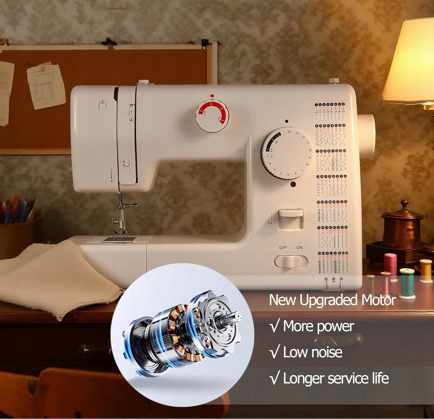 59 stitch sewing machine, foot pedal, LED, reverse sewing, accessories EAN (GTIN) 6978019575120
