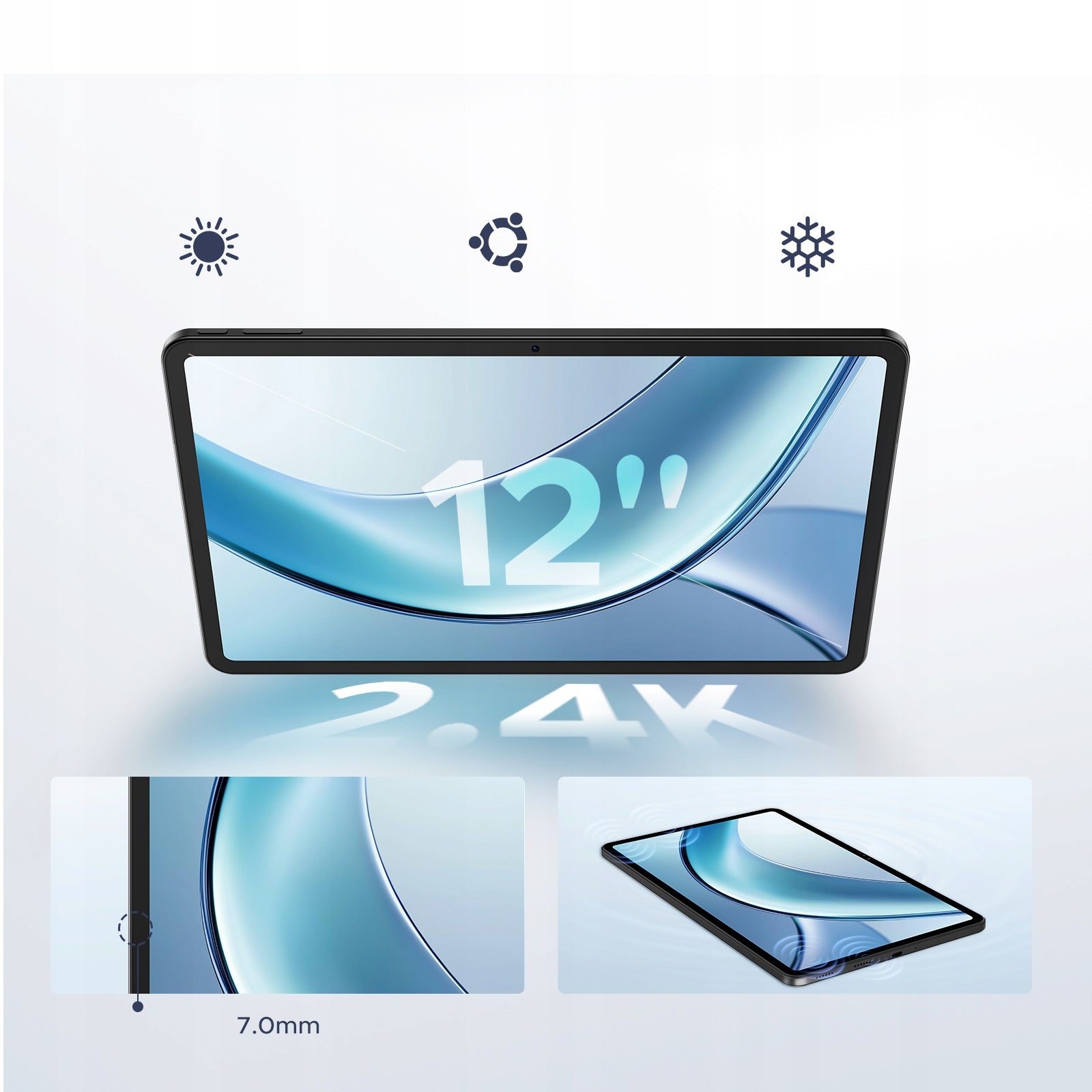 5G Tablet DOOGEE VPAD 12“IPS Android 15 32GB/256GB/2TB 8800mAh WIFI6 3.5mm Manufacturer code 6923740268209