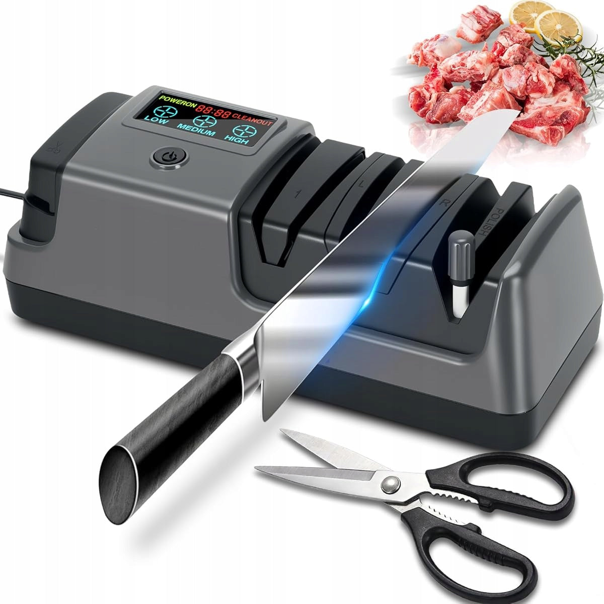 5IN1 ELECTRIC WHETSTONE FOR SCISSORS KNIVES 3 MODES LED DISPLAY Manufacturer code 6HG7456BGEU12984