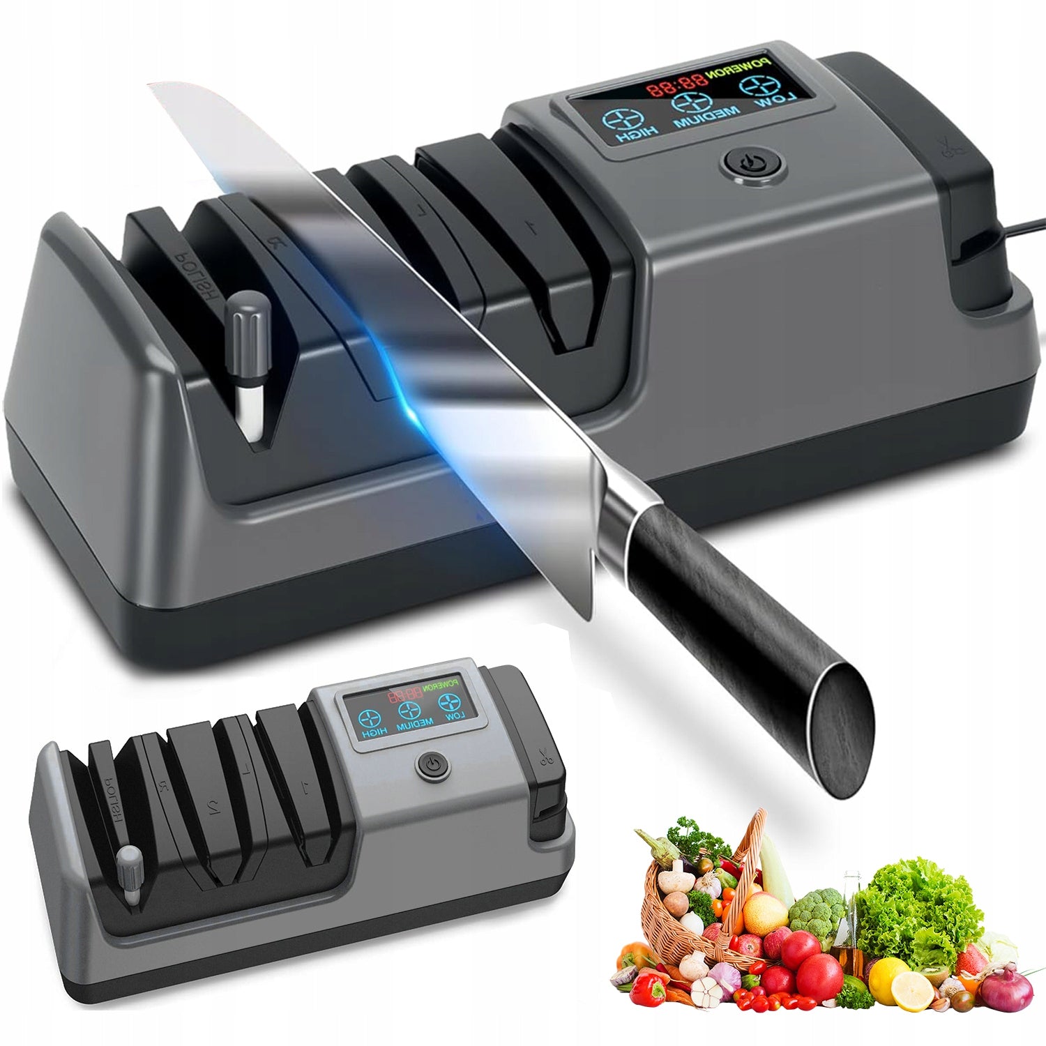 5IN1 ELECTRIC WHETSTONE FOR SCISSORS KNIVES 3 MODES LED DISPLAY