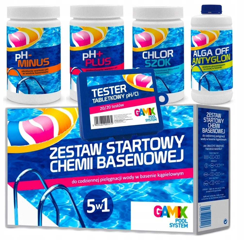 5IN1 POOL CHEMISTRY STARTER KIT GAMIX