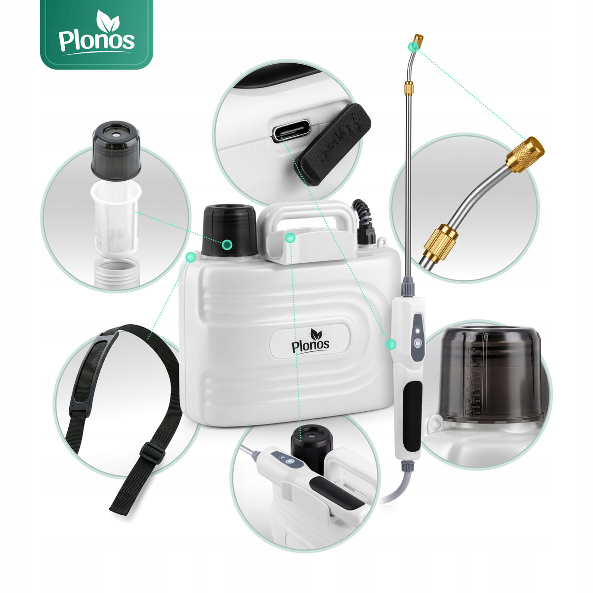 5L CORDLESS SPRAYER GARDEN PRESSURE WASHER USB-C Manufacturer code 460800