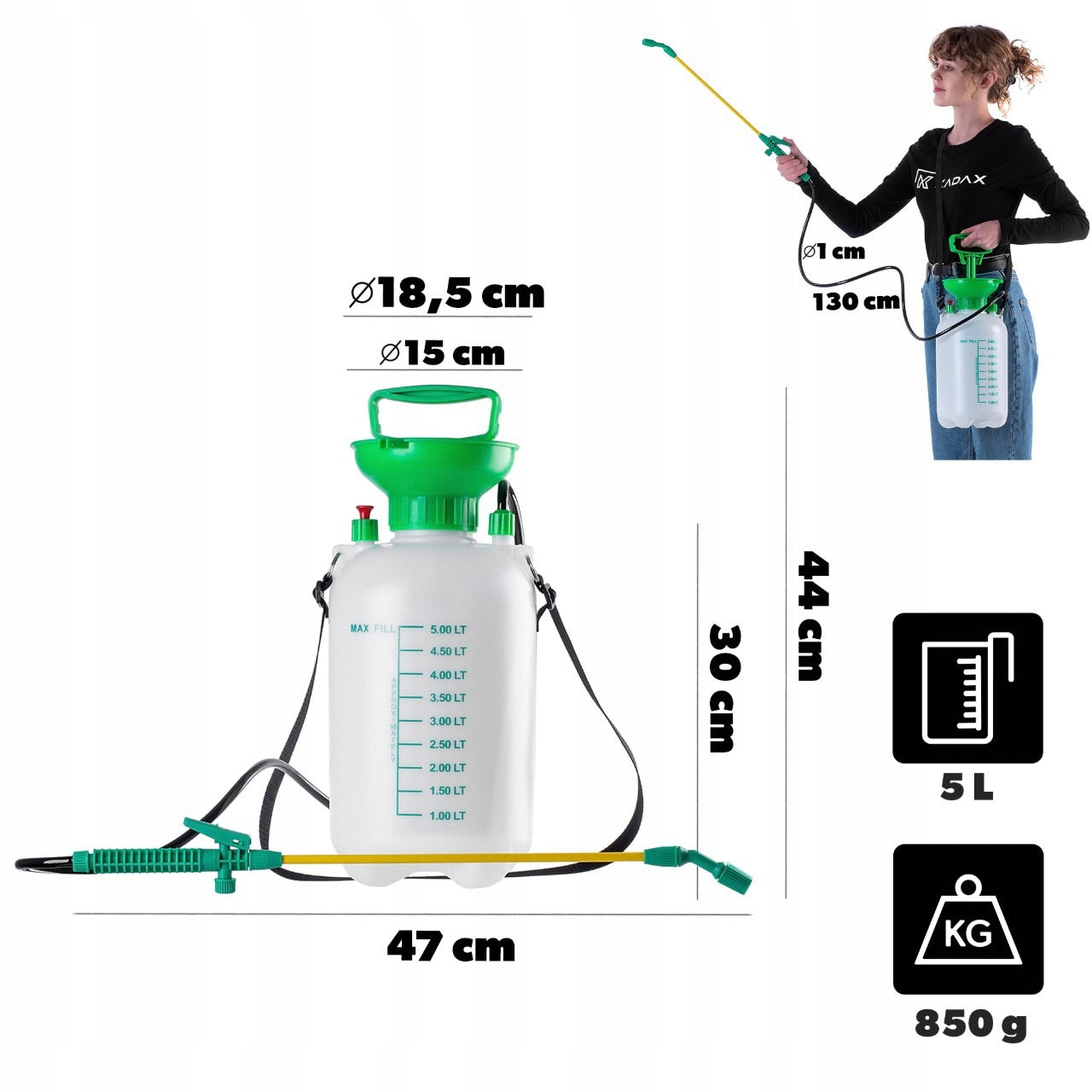 5L HANDHELD PRESSURE SPRAYER PLANT WASHER ADJUSTABLE NOZZLE Manufacturer code K11322