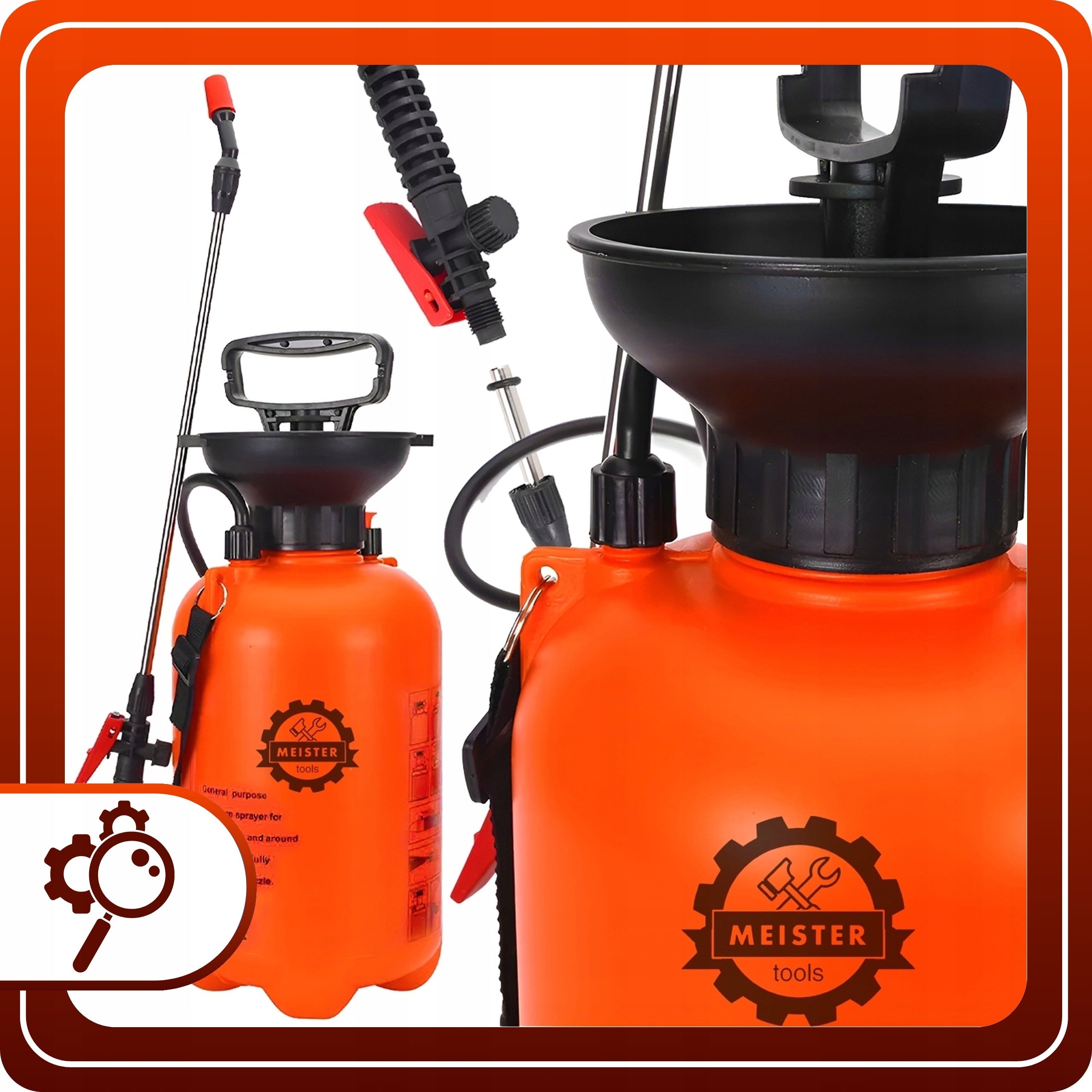 5L Handheld Pressure Sprayer for Water Chemistry Adjustable Nozzle and Strap Brand TurboTools