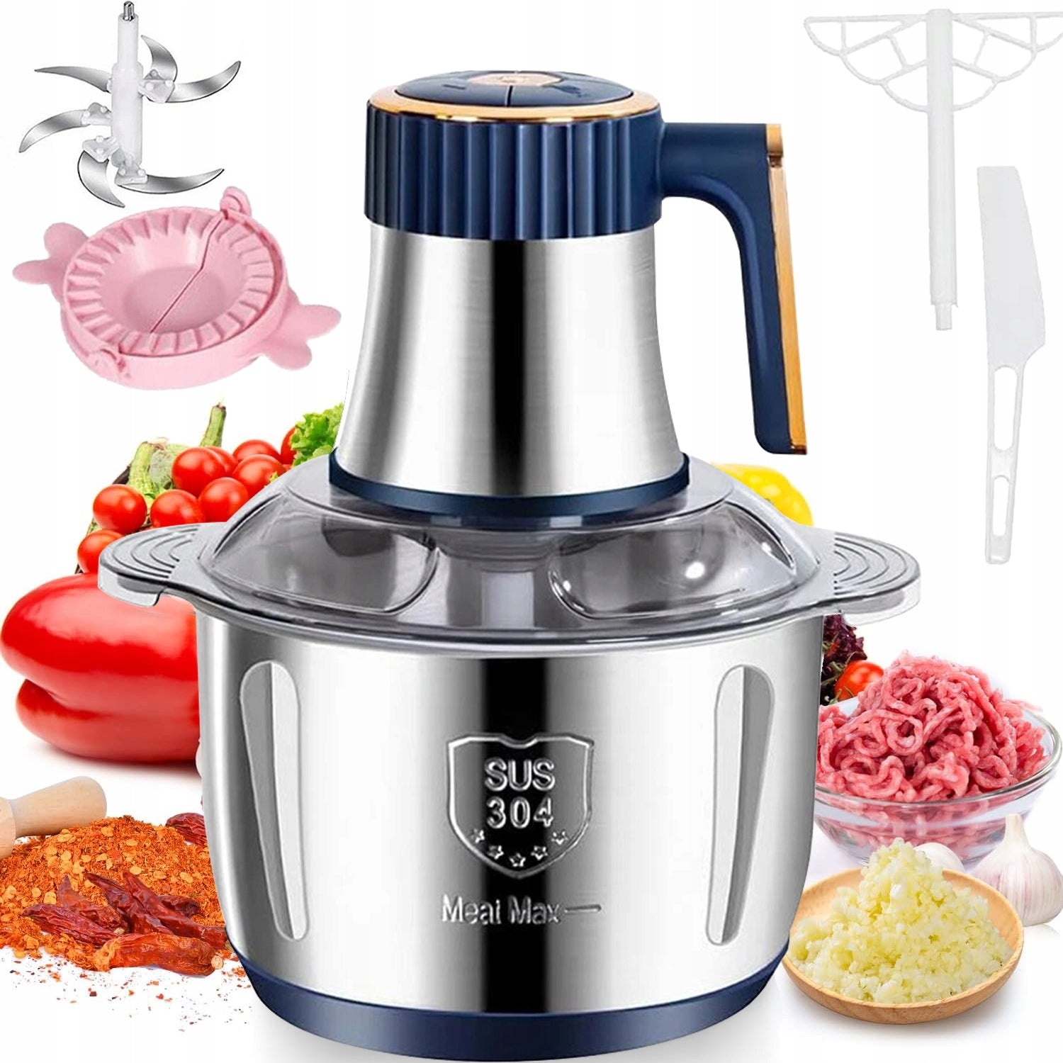 5L Shredder VEGETABLE SHREDDER MEAT Electric MALAKSER 500W