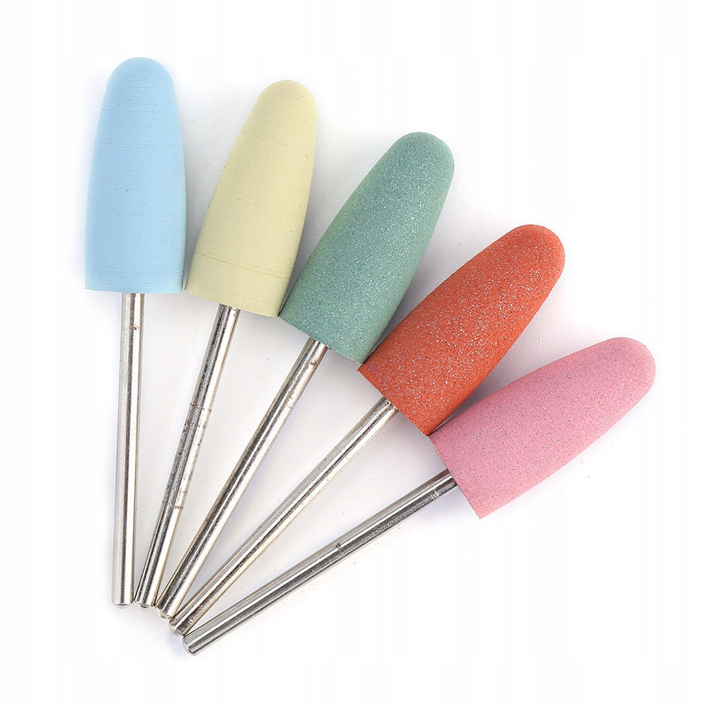 5X RUBBER CUTTER FOR POLISHING SMOOTHING NAILS ROUNDED CONE Packaging status original