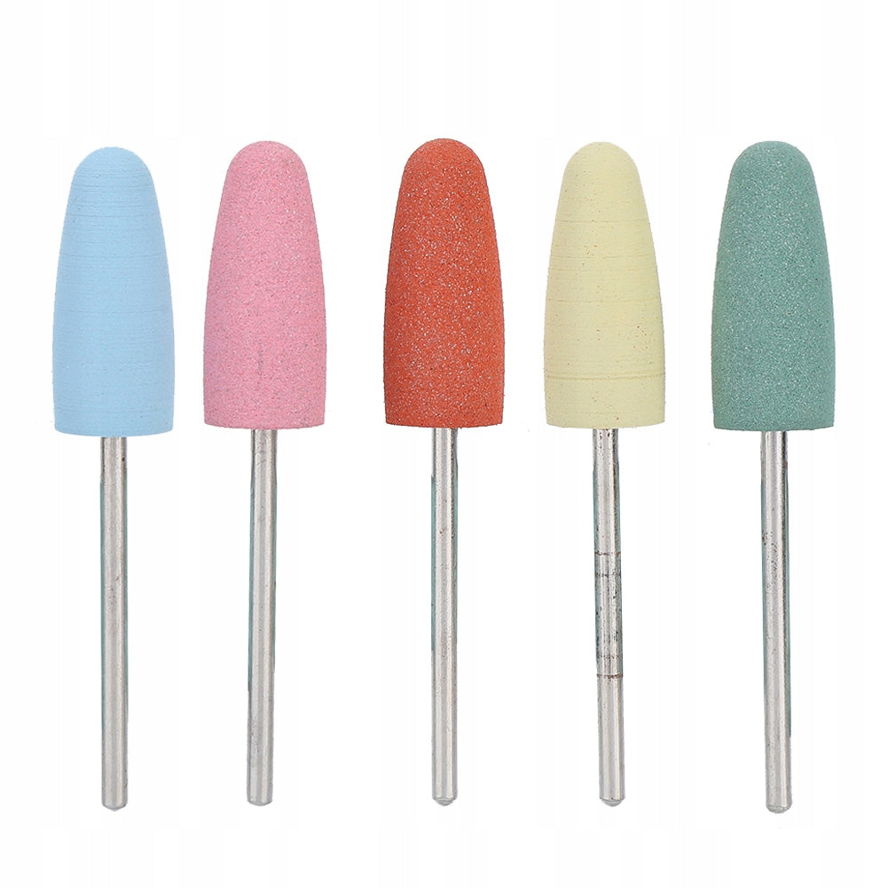 5X RUBBER CUTTER FOR POLISHING SMOOTHING NAILS ROUNDED CONE