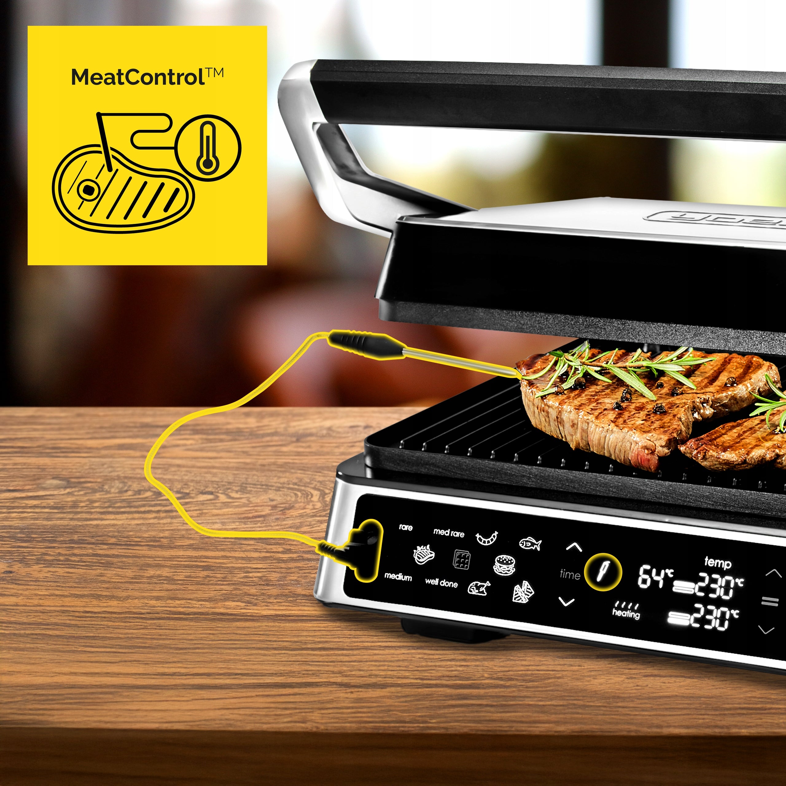 5in1 Electric Contact Grill Yoer 2200W Automatic +THERMOSONDA Brand Yoer