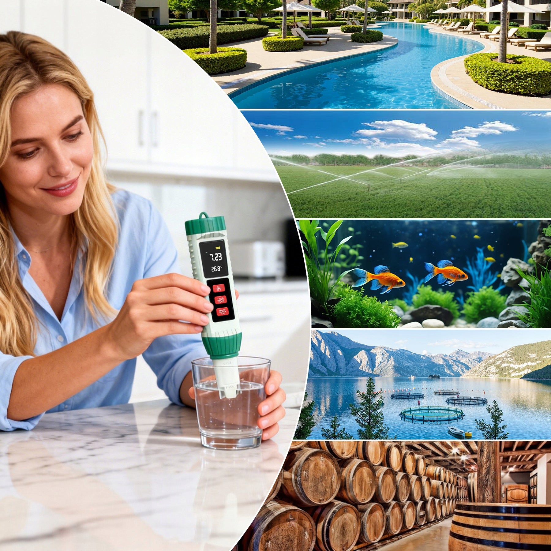 5in1 PH/EC/TDS water quality tester meter/salinity/thermometer Brand no brand