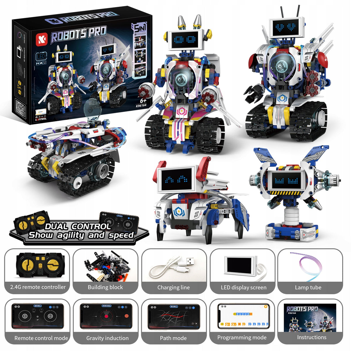 5in1 ROBOT RC BUILDING BLOCKS CONTROLLED BY REMOTE CONTROL Packaging status original