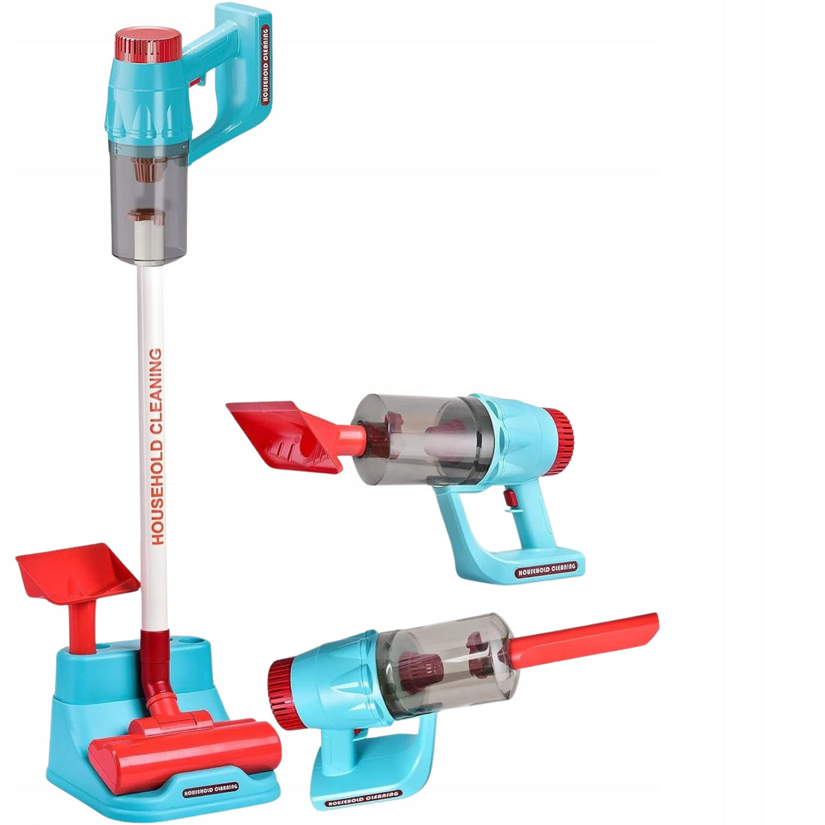 5in1 VERTICAL VACUUM CLEANER FOR KIDS HANDHELD TOY 3 TIPS WITH STAND Brand NawiToys