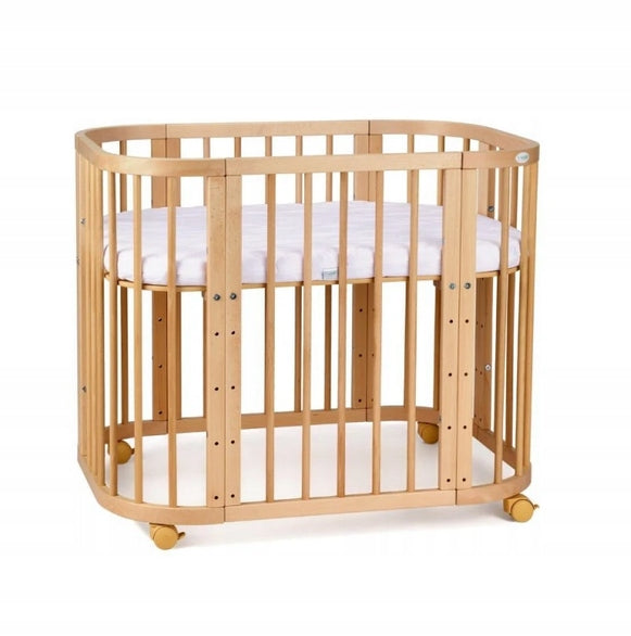 5in1 Wooden Crib with CRADLE with Mattress - Natural Manufacturer code 1