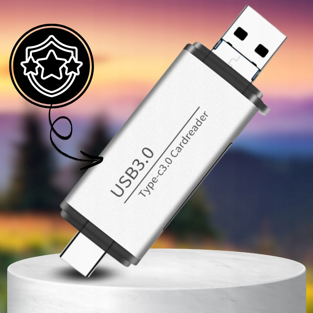 5in1 microSD / SDHC / SDXC / USB 3.0 / USB-C memory card reader up to 512GB Packaging status original