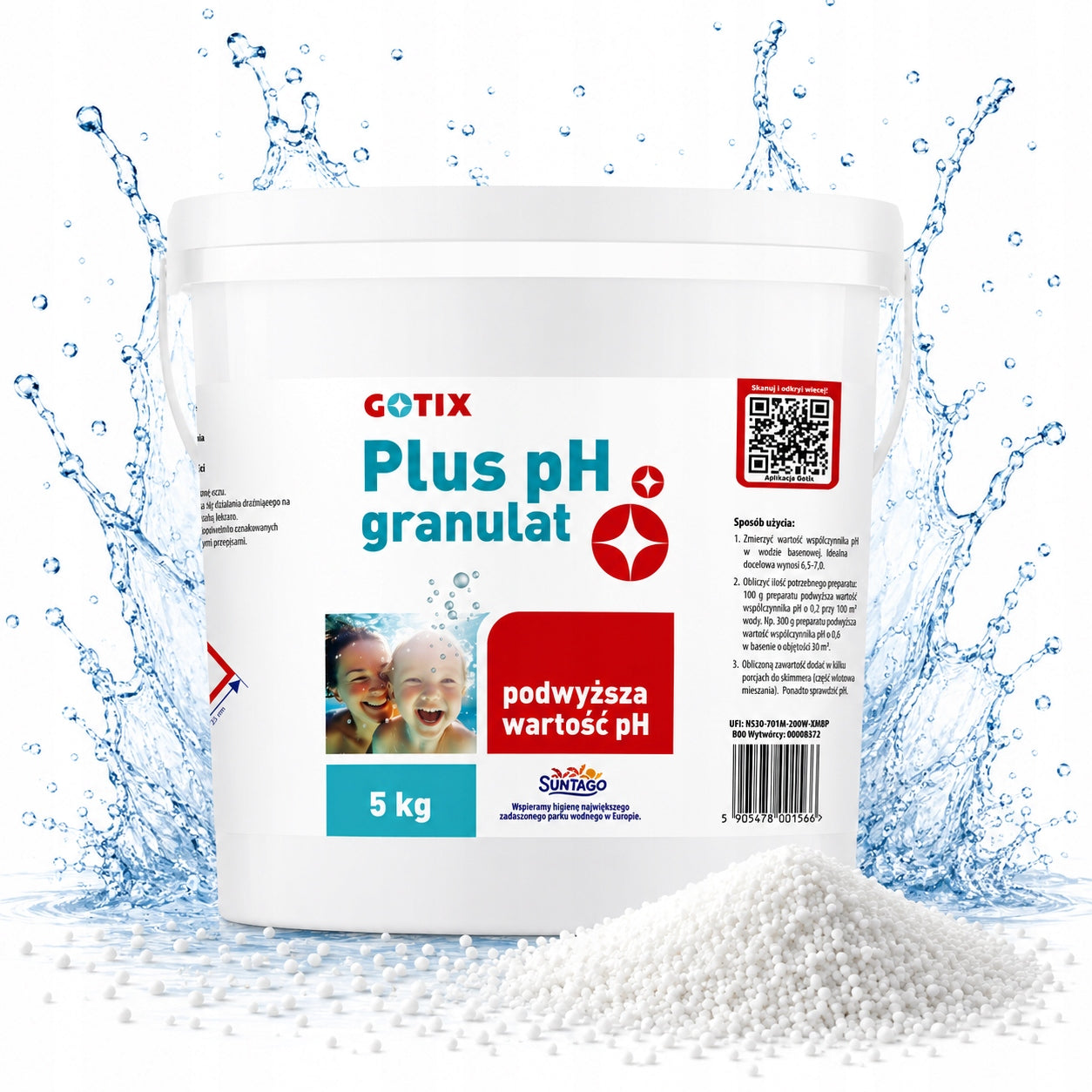 5kg PH PLUS BALANCER PH + POOL JACUZZI GRANULES INCREASES PH POOL CHEMISTRY