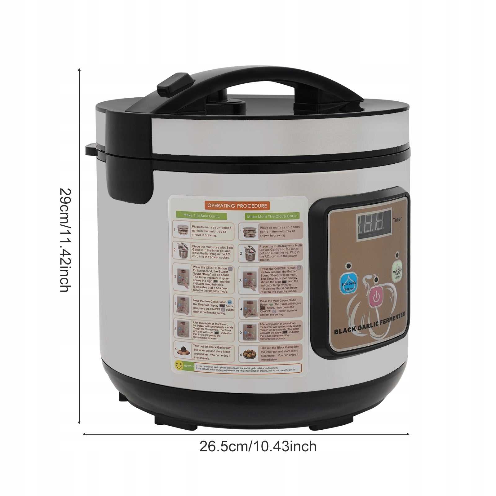 5l Black Garlic Fermenter Automatic Intelligent Fermentation Machine 90w Manufacturer code FDRHJFDCRYHCFVBFR