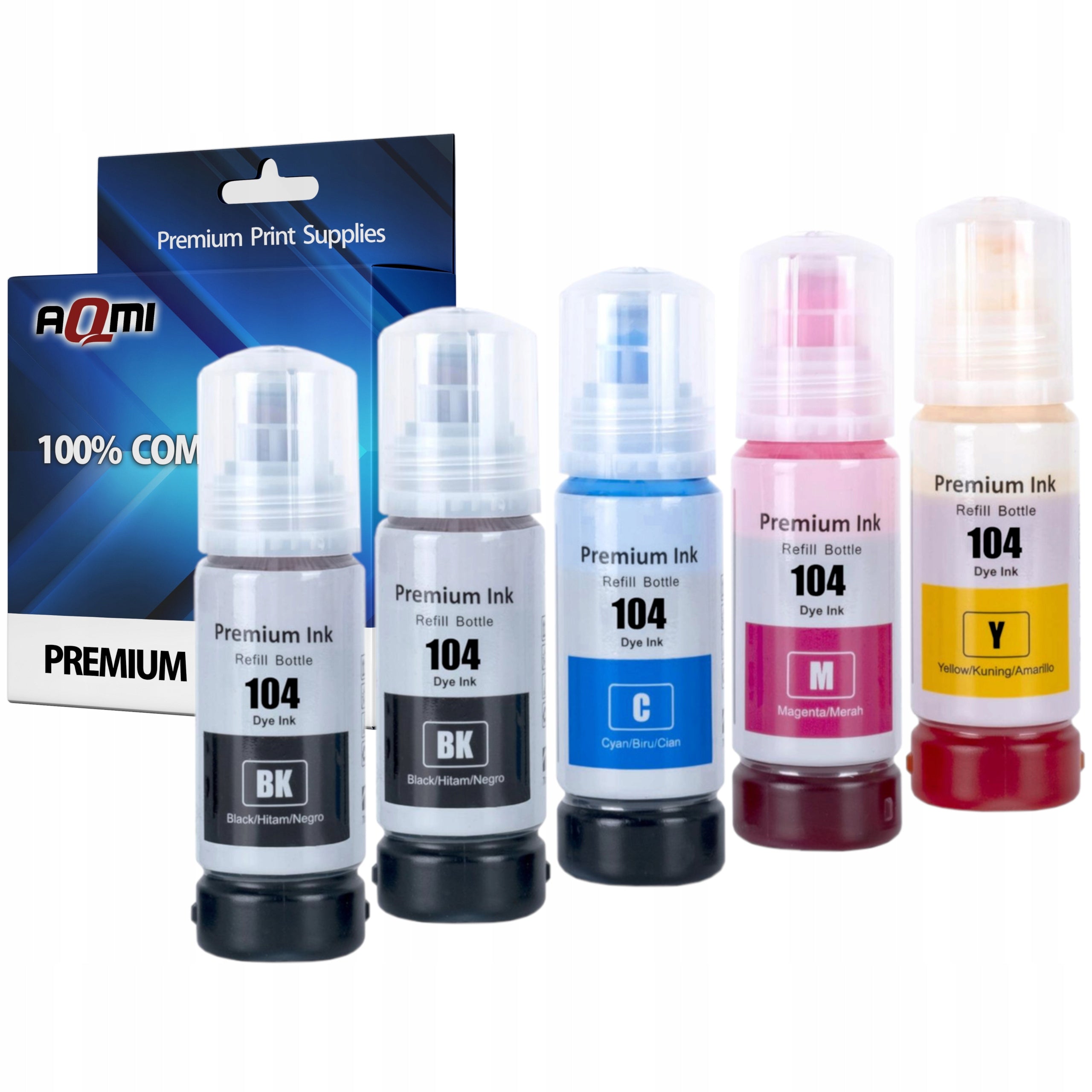 5x 104 XL INKS FOR EPSON ECOTANK ET-2710 ET-2715 ET-2720 PRINTER