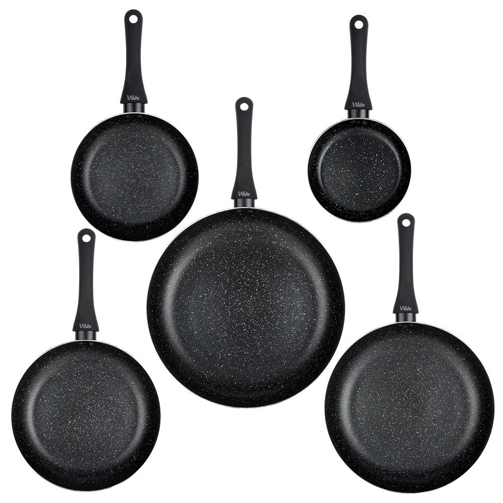 5x GRANITe frying pan for frying stewing pan set 16 20 24 28 32 cm Brand Vilde