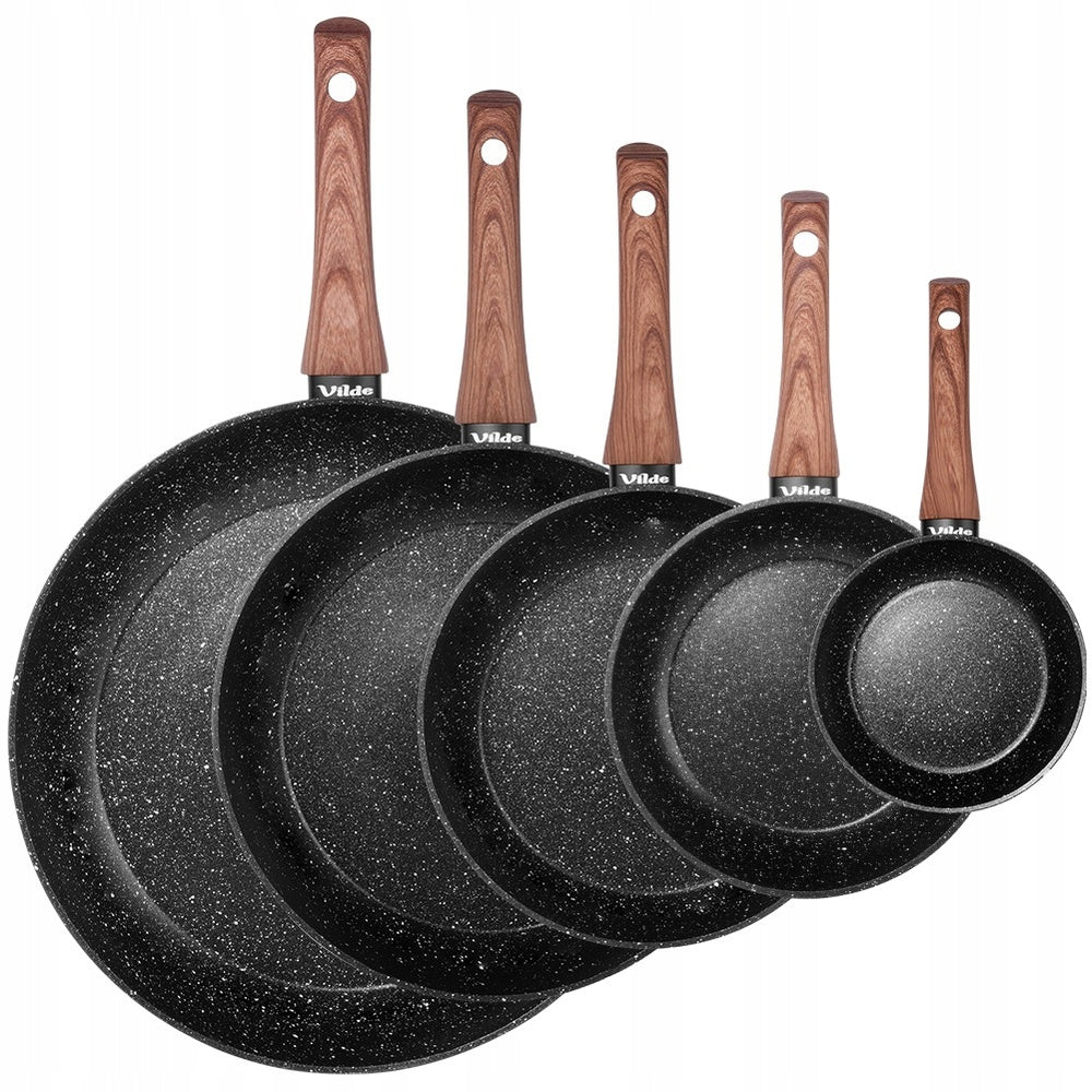 5x GRANITe frying pan for frying stewing pan set 16 20 24 28 32 cm Manufacturer code 5900670108547
