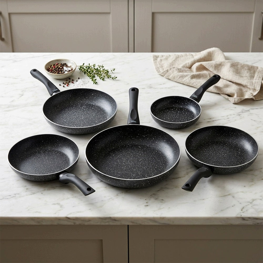5x GRANITe frying pan for frying stewing pan set 16 20 24 28 32 cm Packaging status original