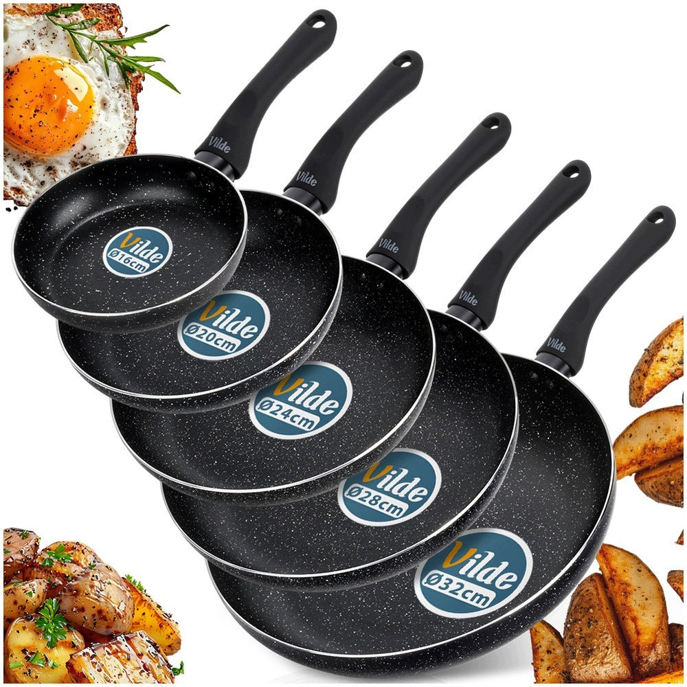 5x GRANITe frying pan for frying stewing pan set 16 20 24 28 32 cm