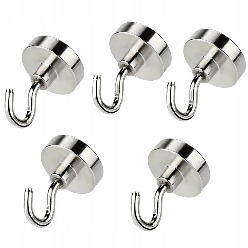 5x NEODYMIUM HOOK 32X8mm magnet LIFTING CAPACITY 38