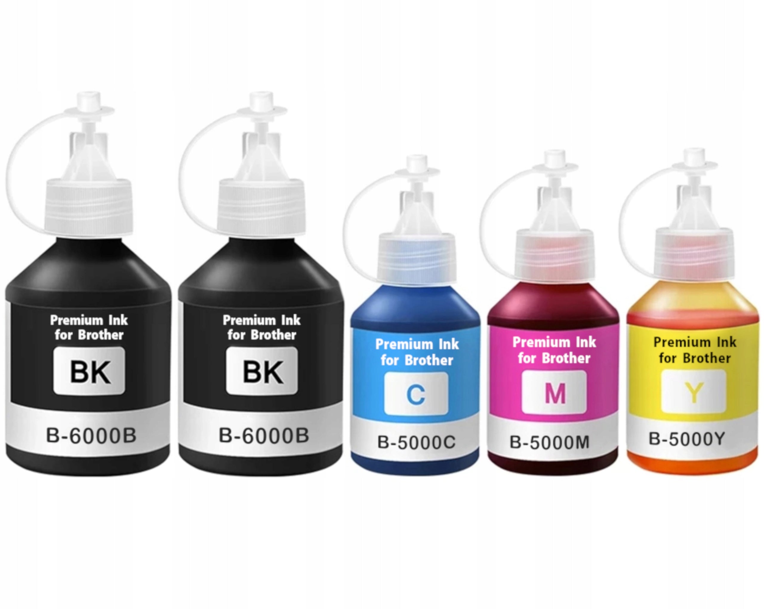 5x XL INK FOR BROTHER DCP-T220 T420W T425W T426W T500W T510W T520W T525W Manufacturer code Tusze-do-drukarki-MFC-DCP-BT6000-D60BK-XL