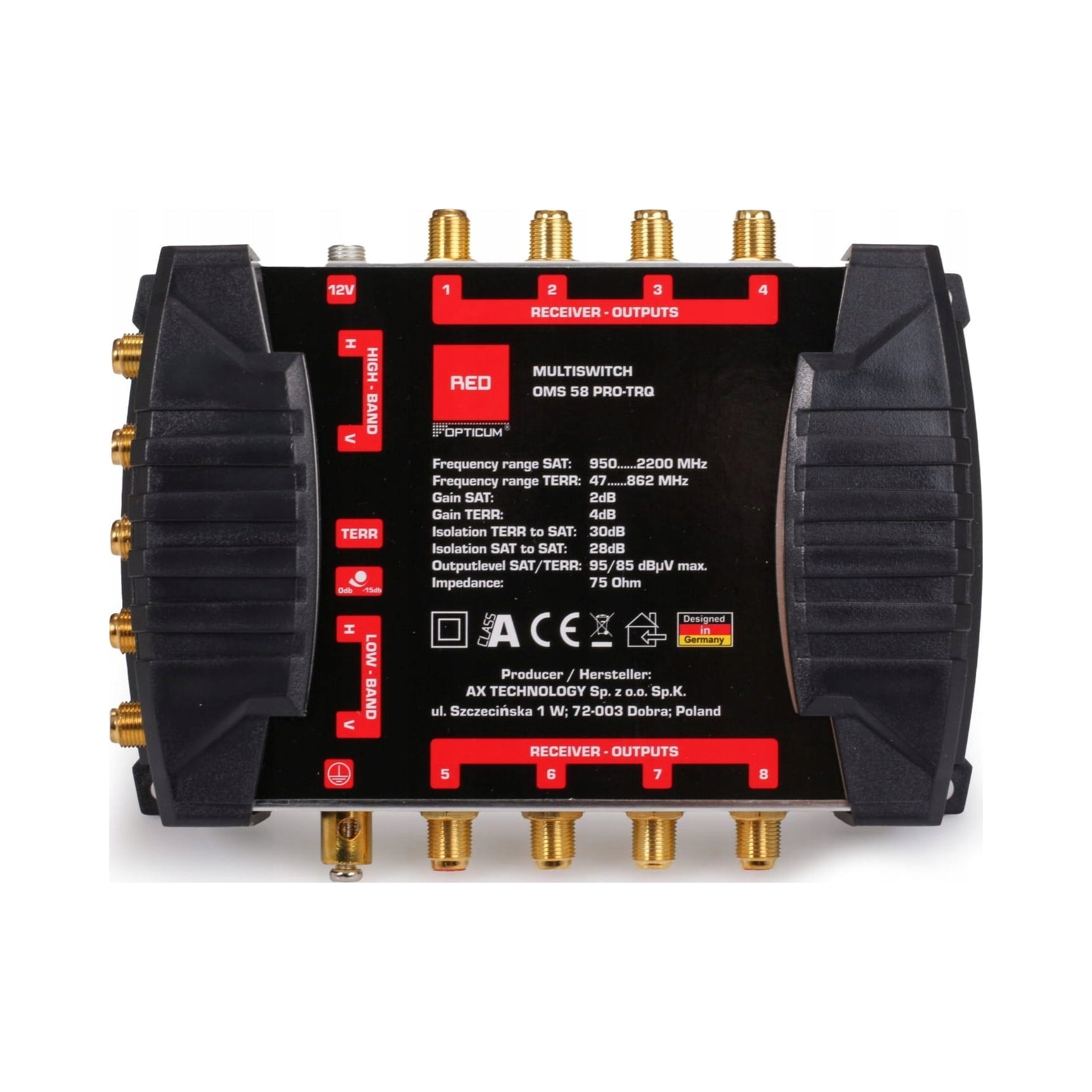 5x8 5/8 Opticum OMS PRO-TRQ DVB-T (MUL0106) Manufacturer code OMS 5/8 PRO TRQ
