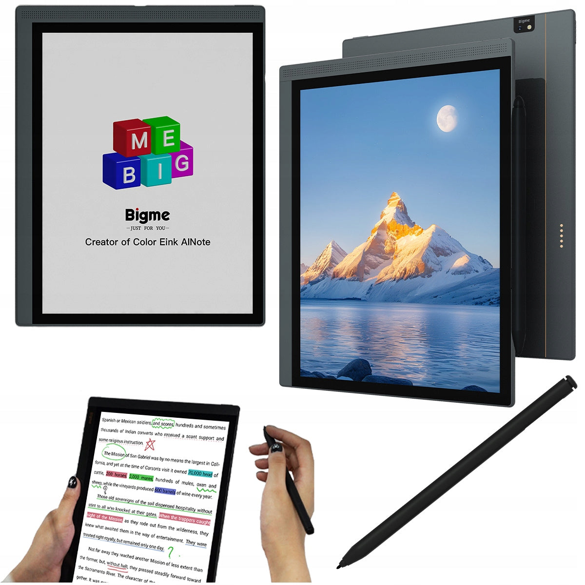 6/128 GB 10” colour backlit touch e-book reader BIGME B1051C